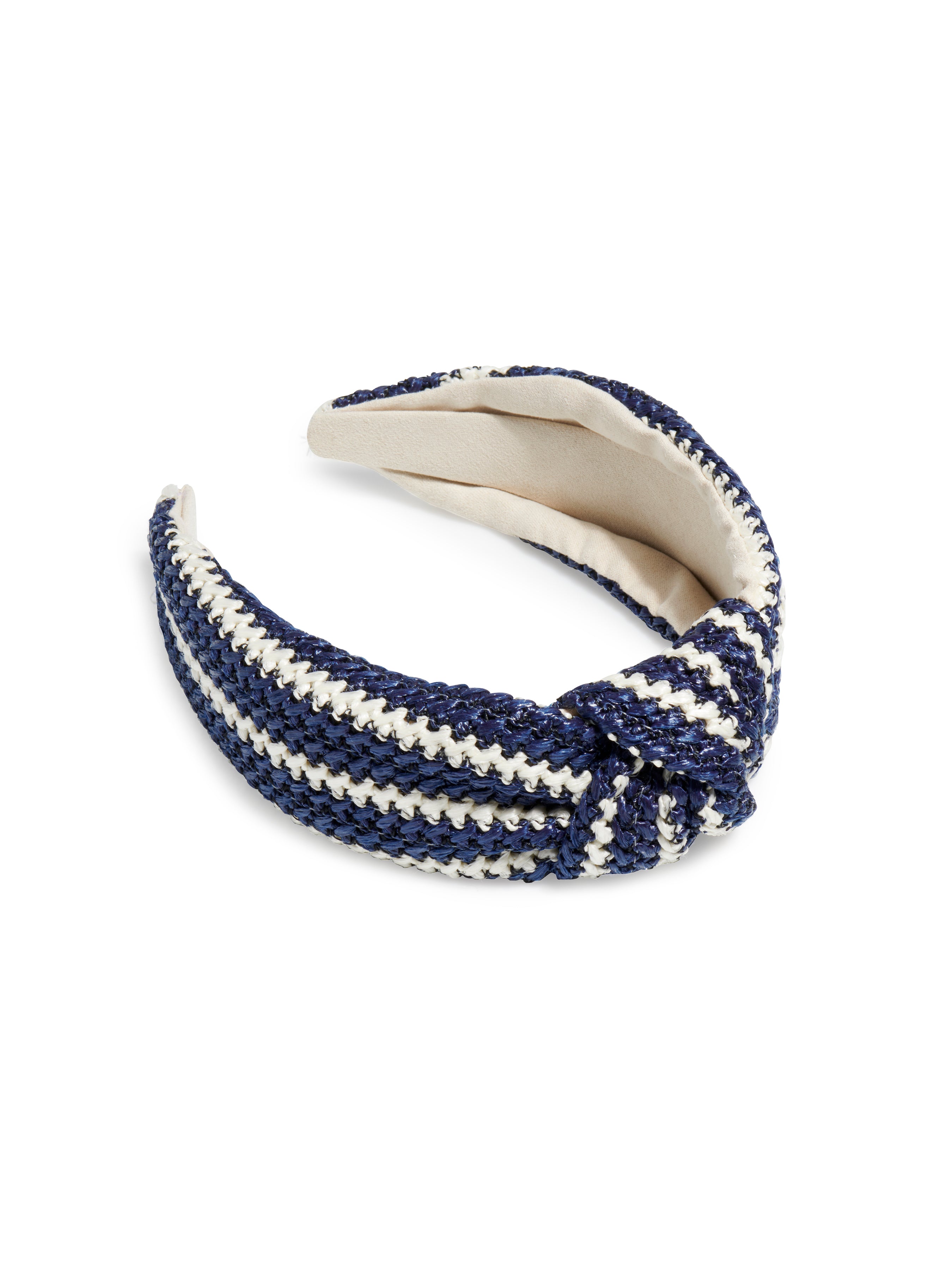 Shiraleah Woven Stripe Knotted Headband NAVY