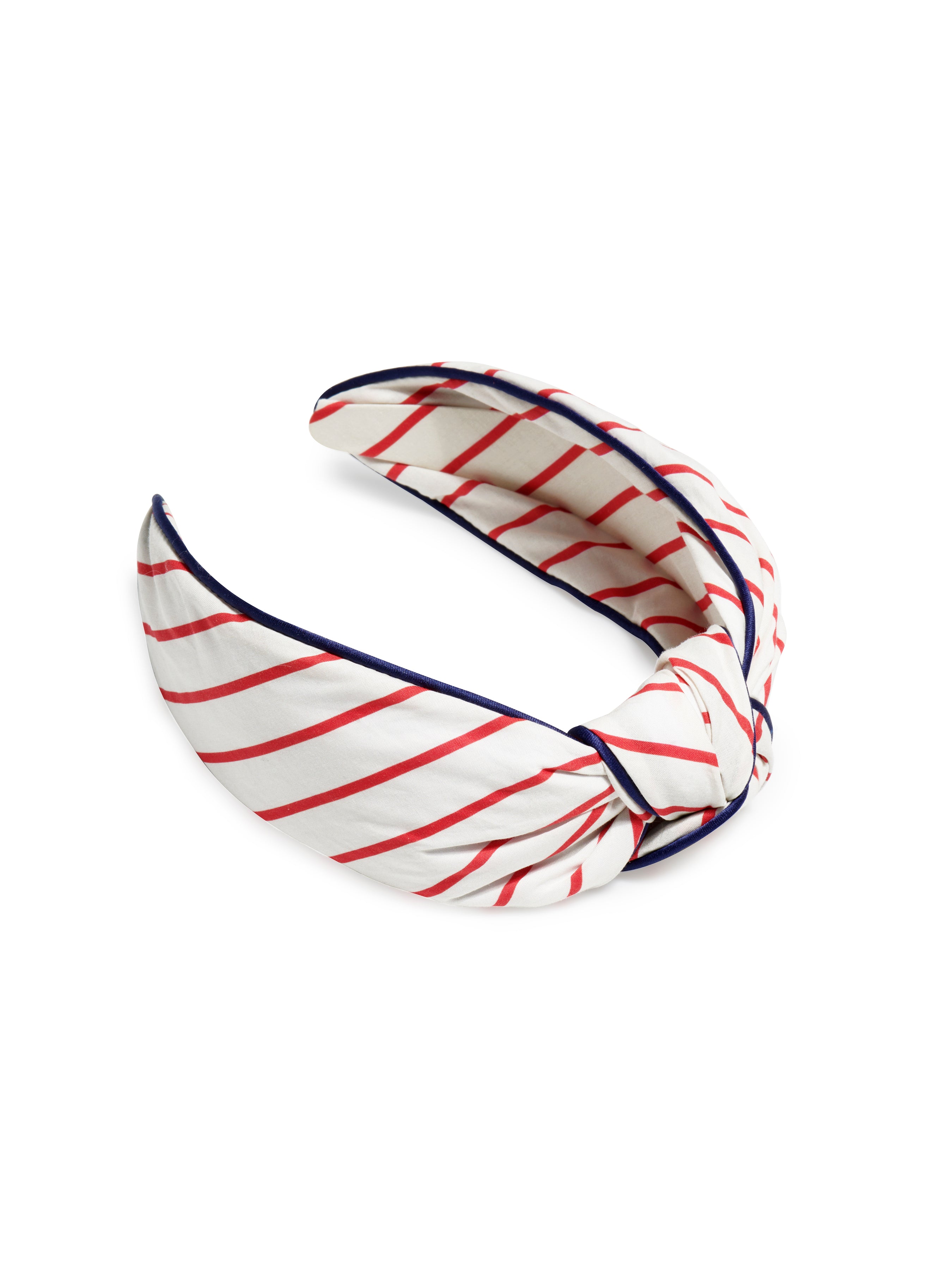 Shiraleah Wide Stripes Knotted Headband, White