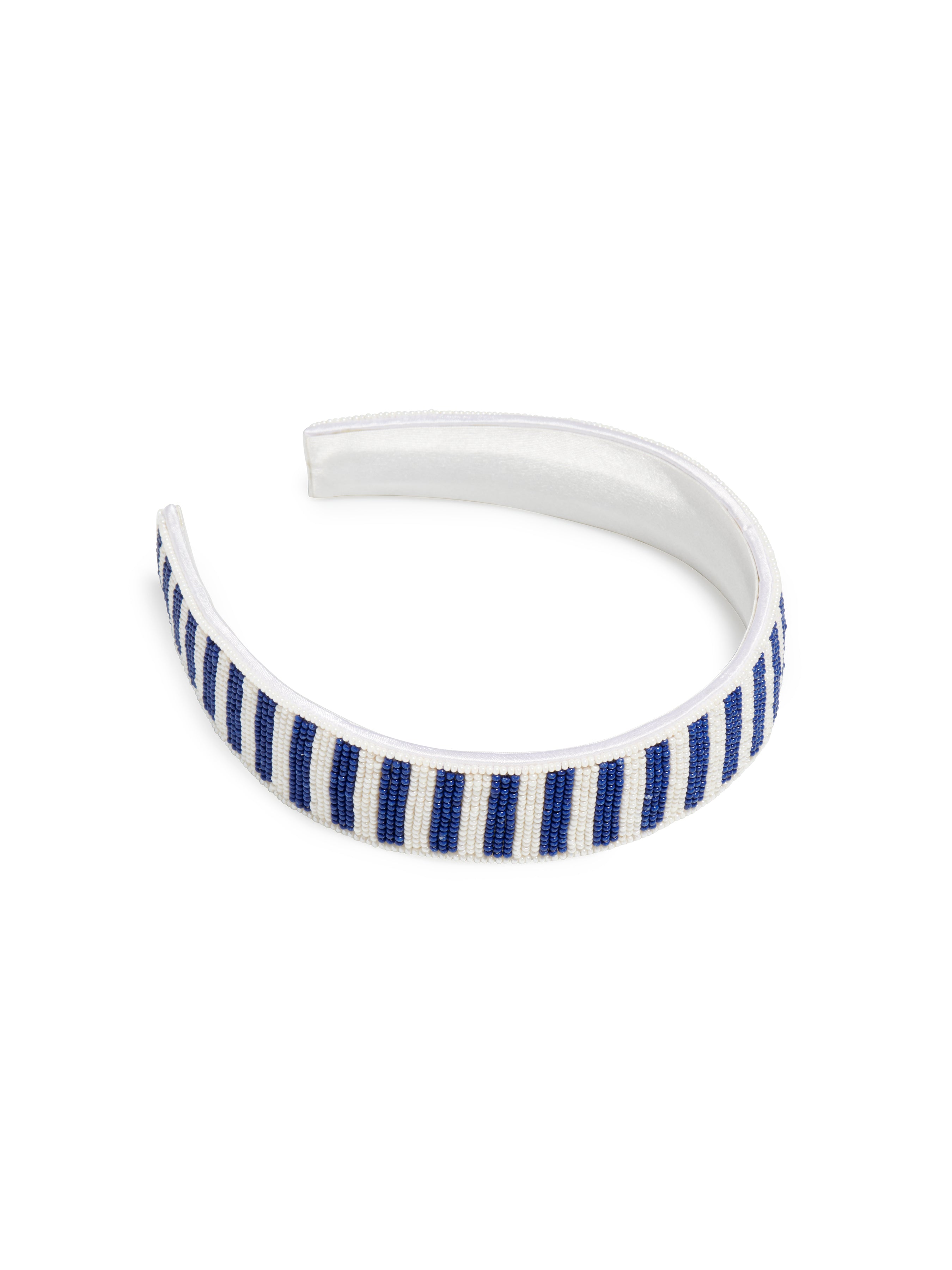 Shiraleah Beaded Stripe Headband NAVY