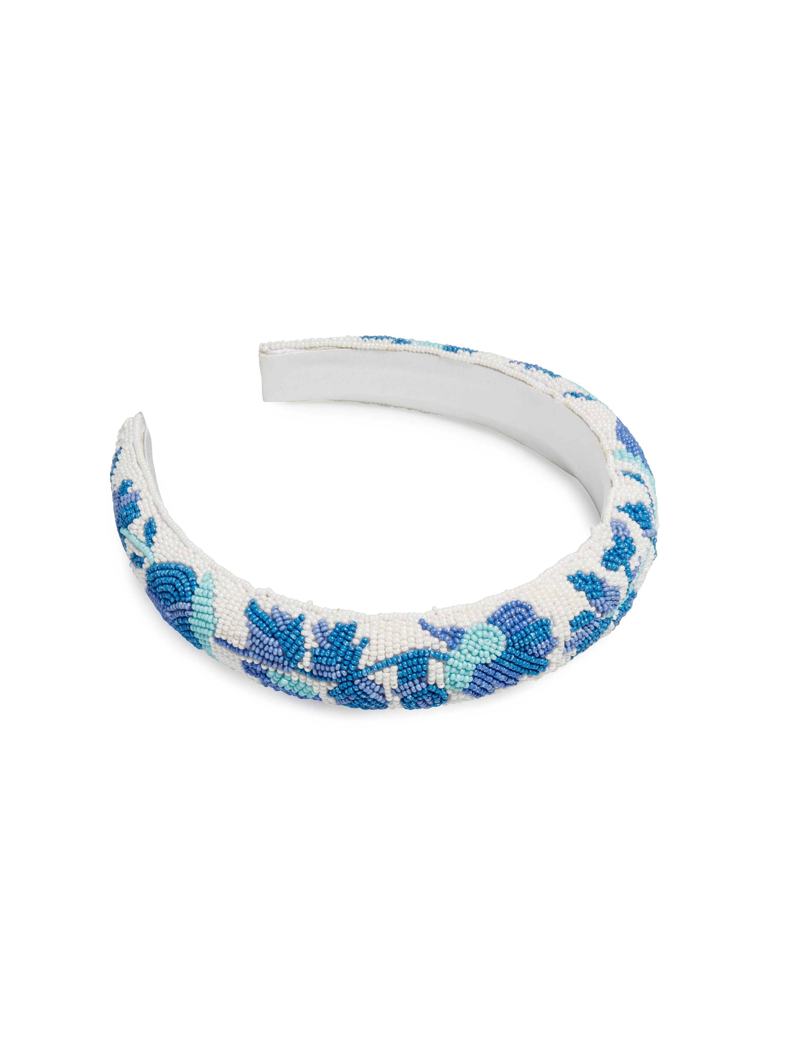 Shiraleah Beaded Floral Headband, Blue