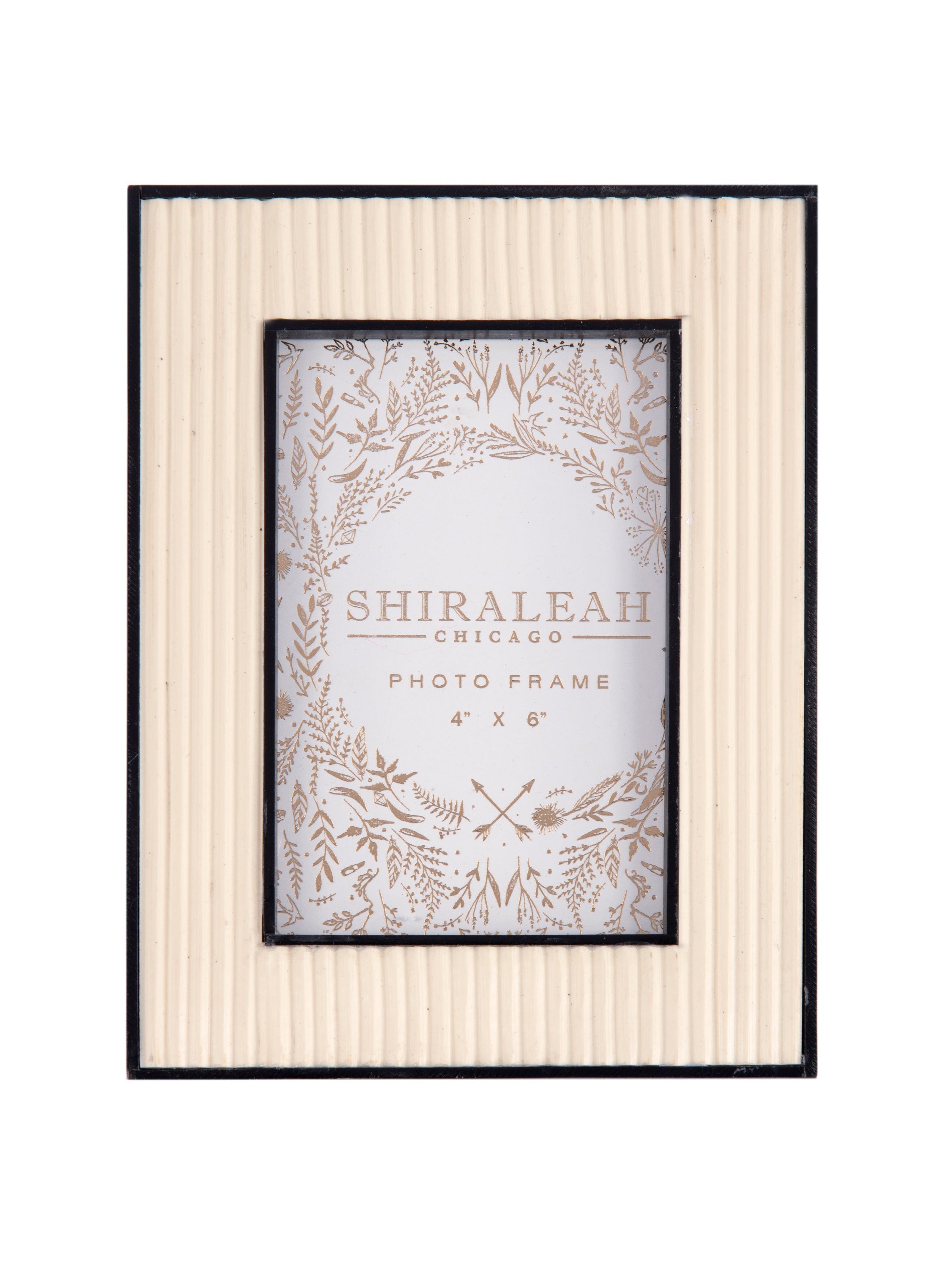 Shiraleah Paris Textured 4" x 6" Picture Frame, Ivory