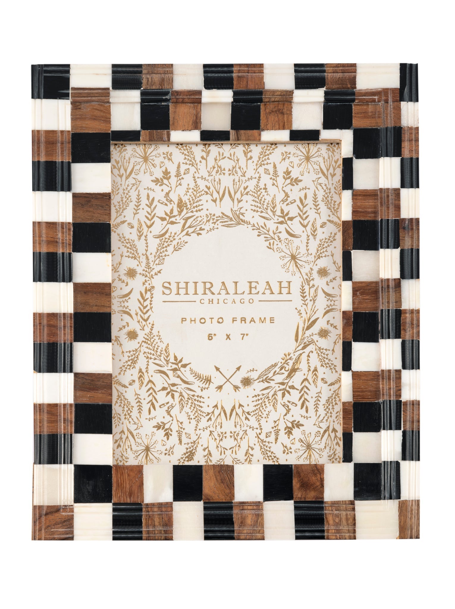 Shiraleah Roma Multi Check 5" X  7" Picture Frame, Multi