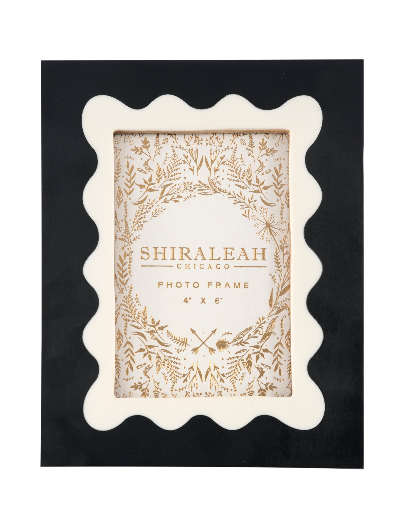 Shiraleah Roma Wave 4" X 6" Picture Frame, Black