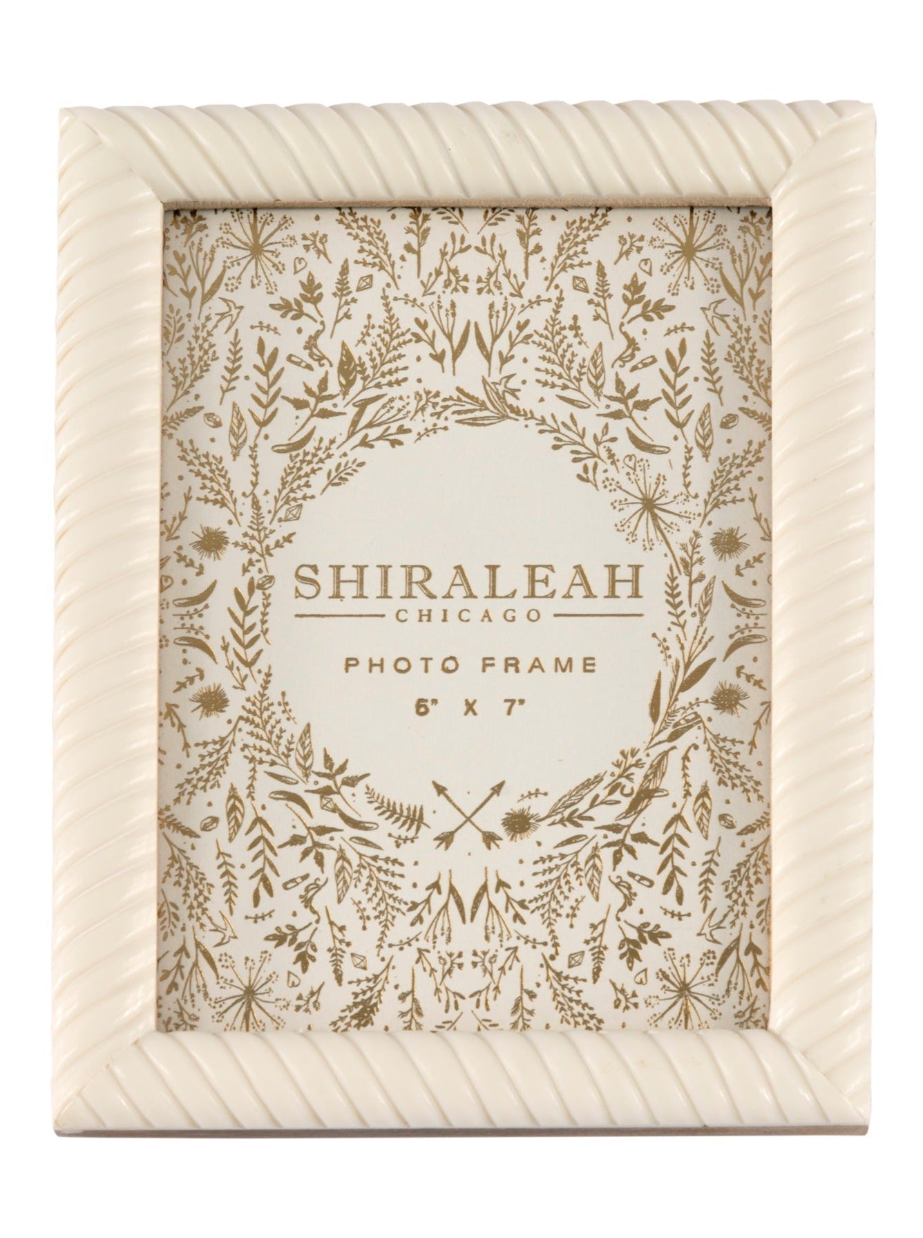 Shiraleah Portofino Twist 5" x 7" Picture Frame, Ivory