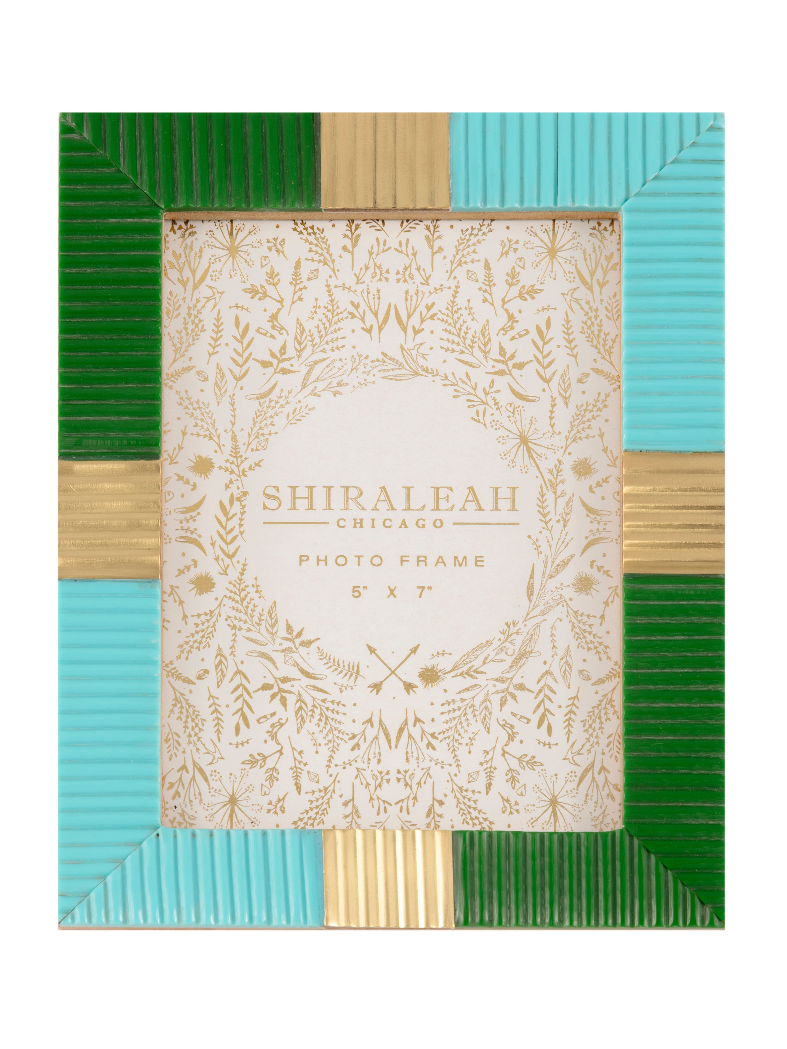 Shiraleah Viva 5" X 7" Color Blocked Picture Frame, Green