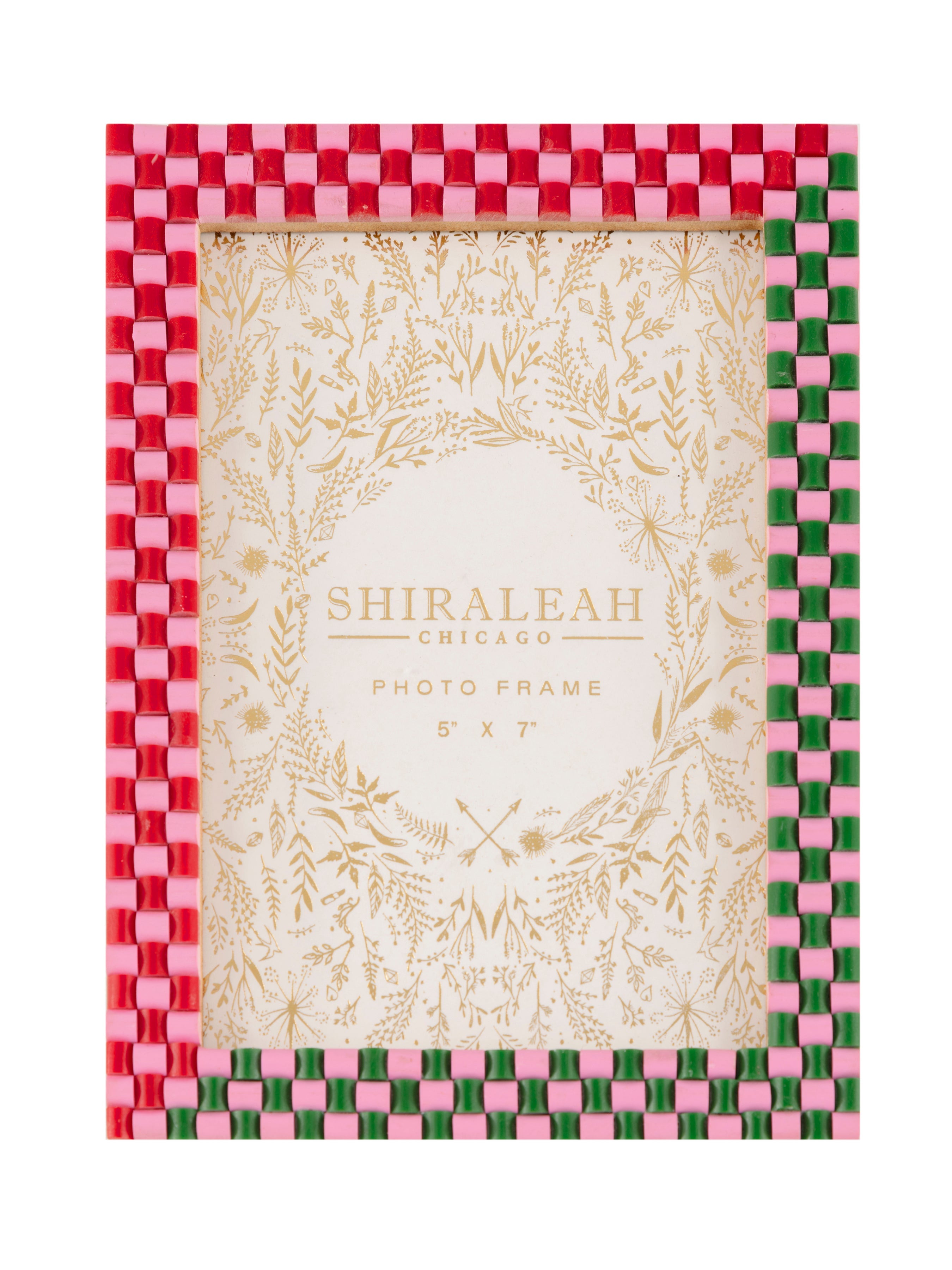 Shiraleah Viva 5" X 7" Check Picture Frame, Multi