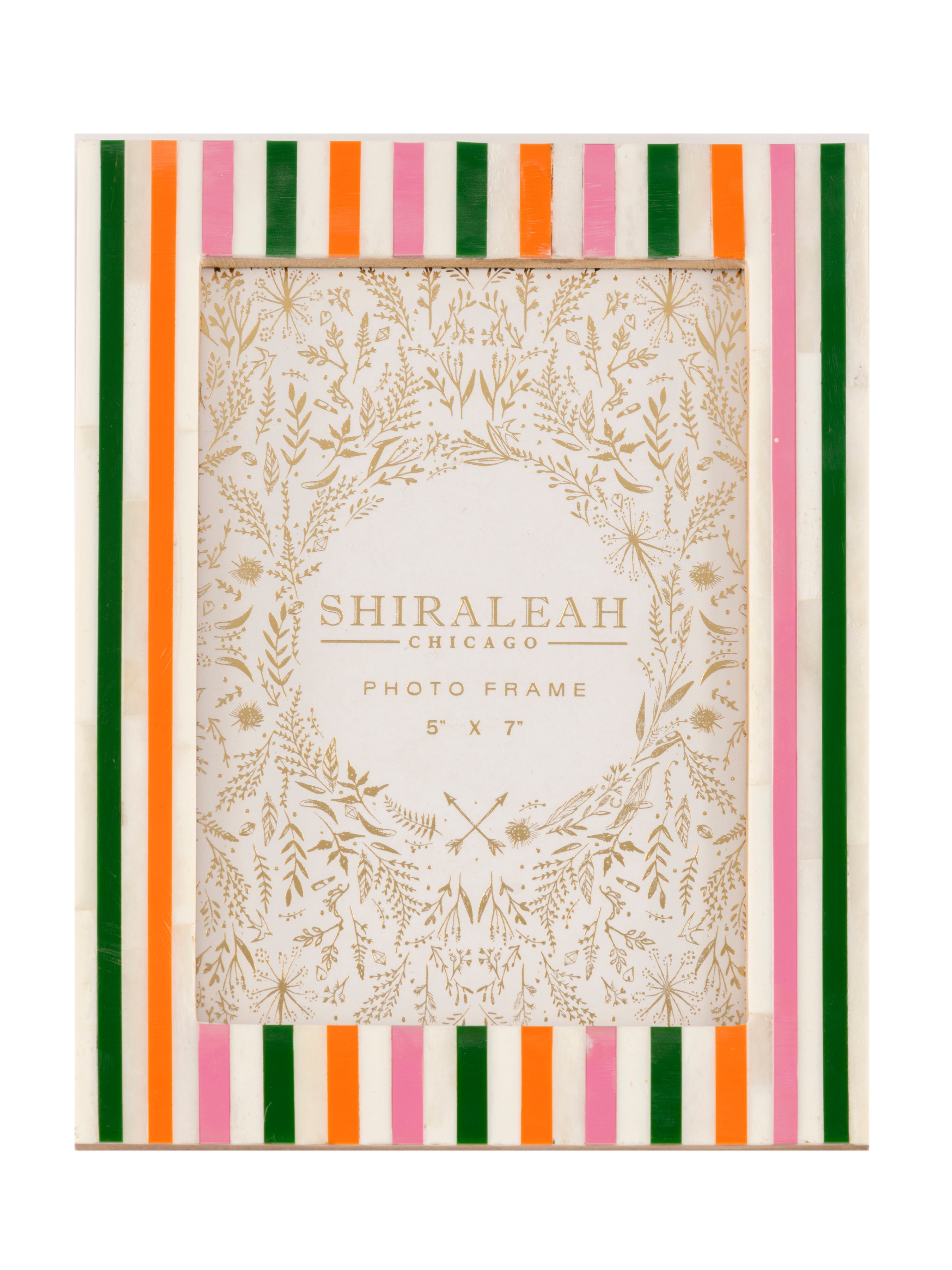 Shiraleah Viva 5" X 7" Mini Stripes Picture Frame, Multi