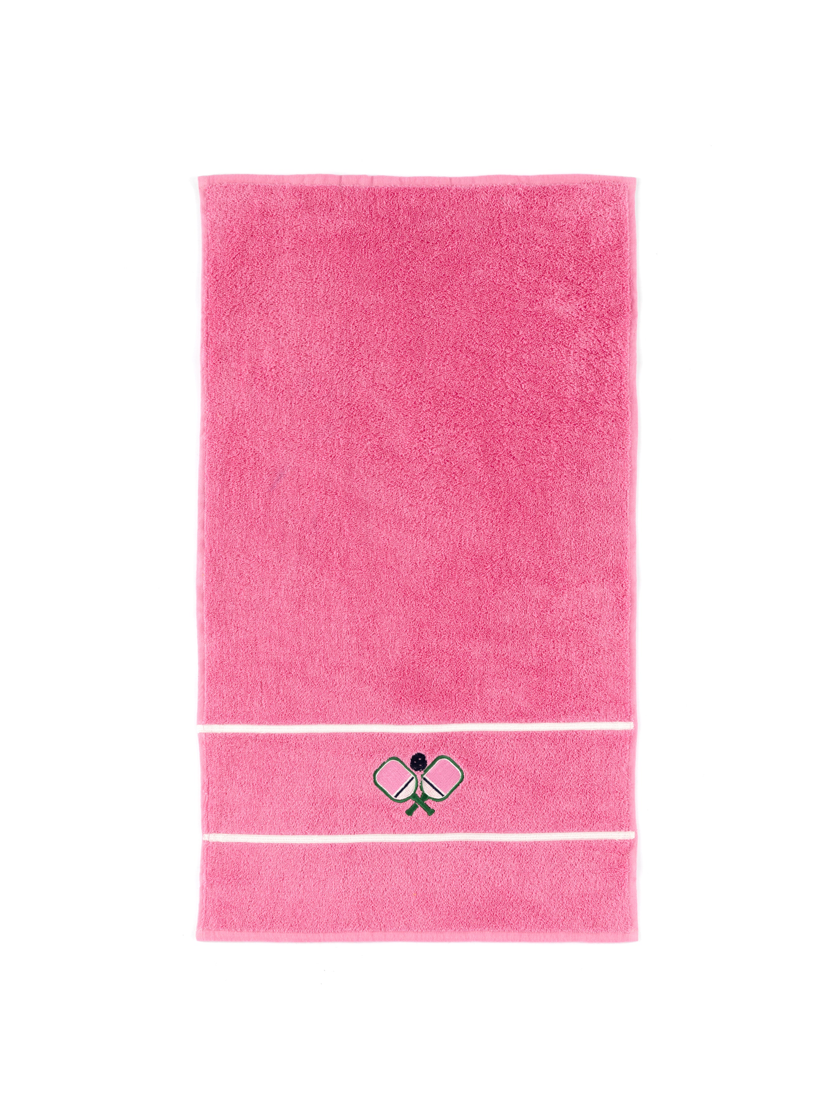 Shiraleah Pickleball Paddles Hand Towel, Pink