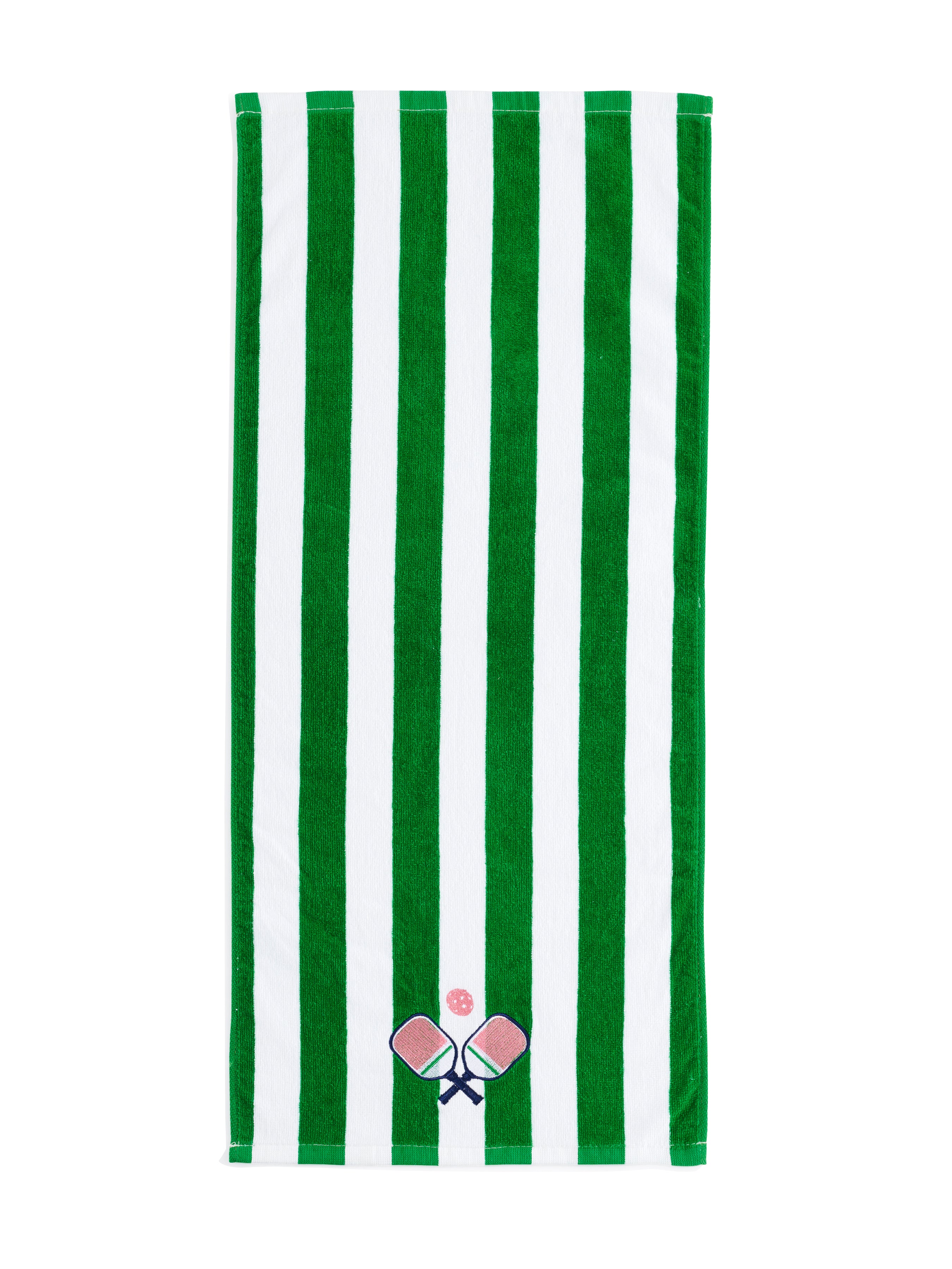 Shiraleah Paddles Stripe Pickleball Towel GREEN