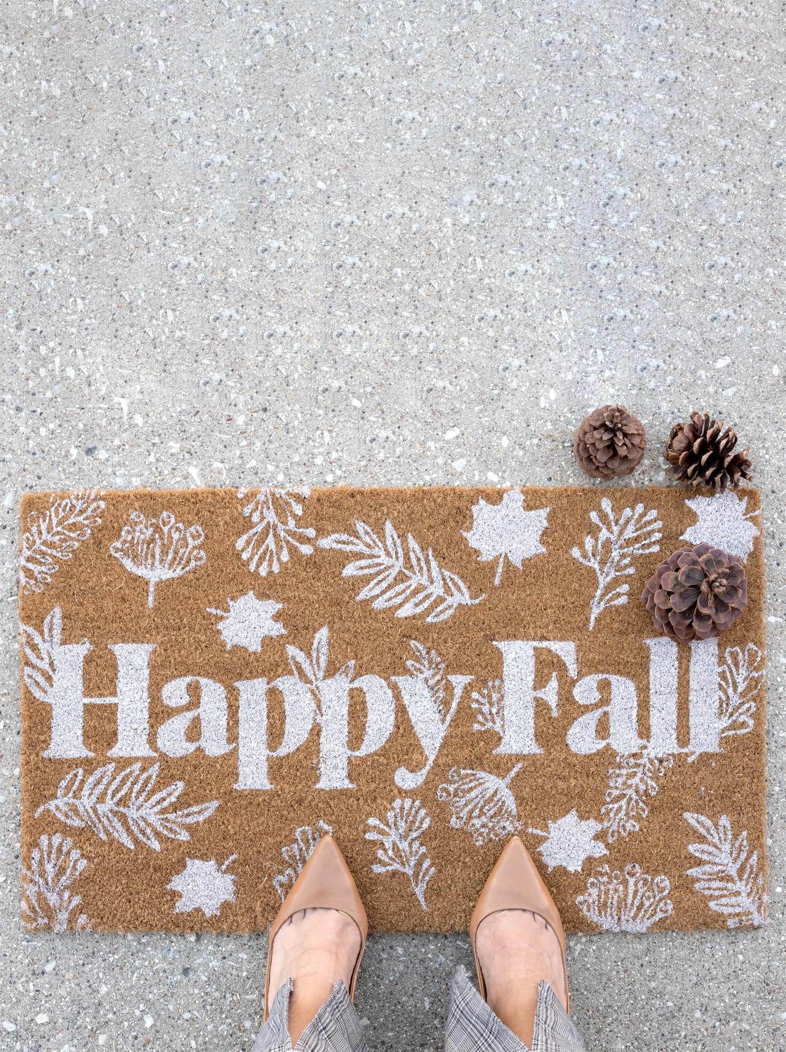 Shiraleah "Happy Fall" Doormat, Natural