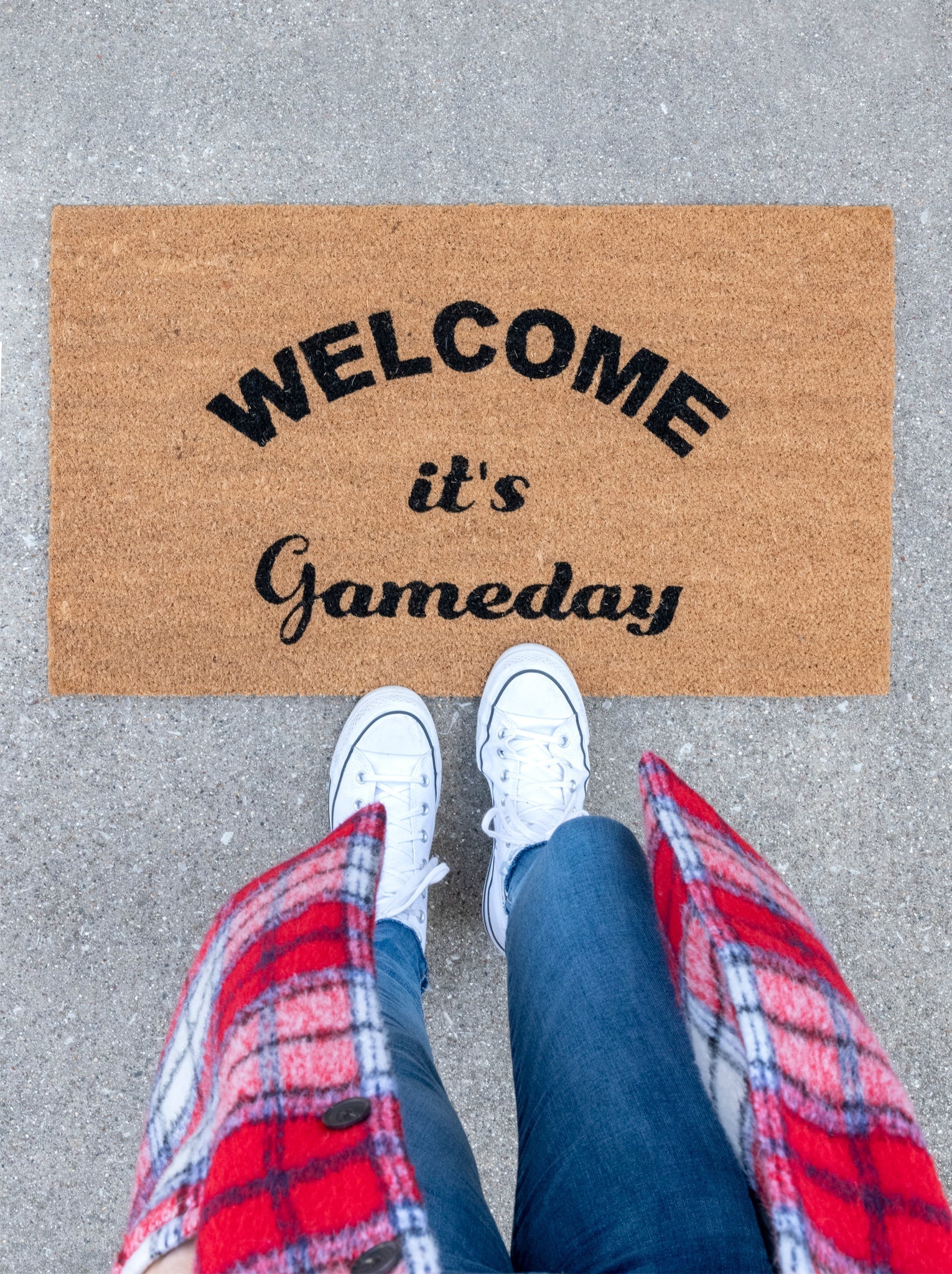 Shiraleah "Welcome It's Gameday" Doormat, Natural