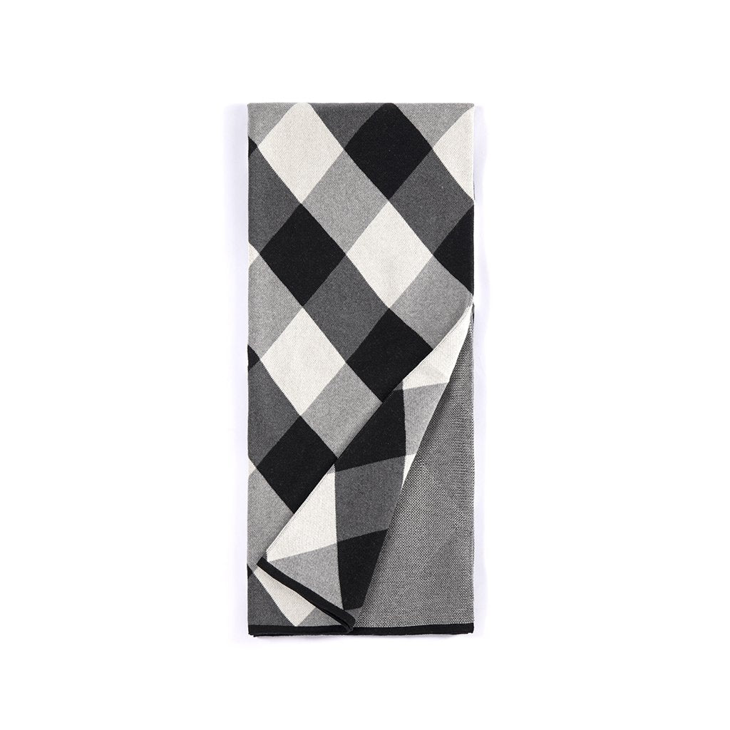 Shiraleah Anderson Plaid Throw, Black and White