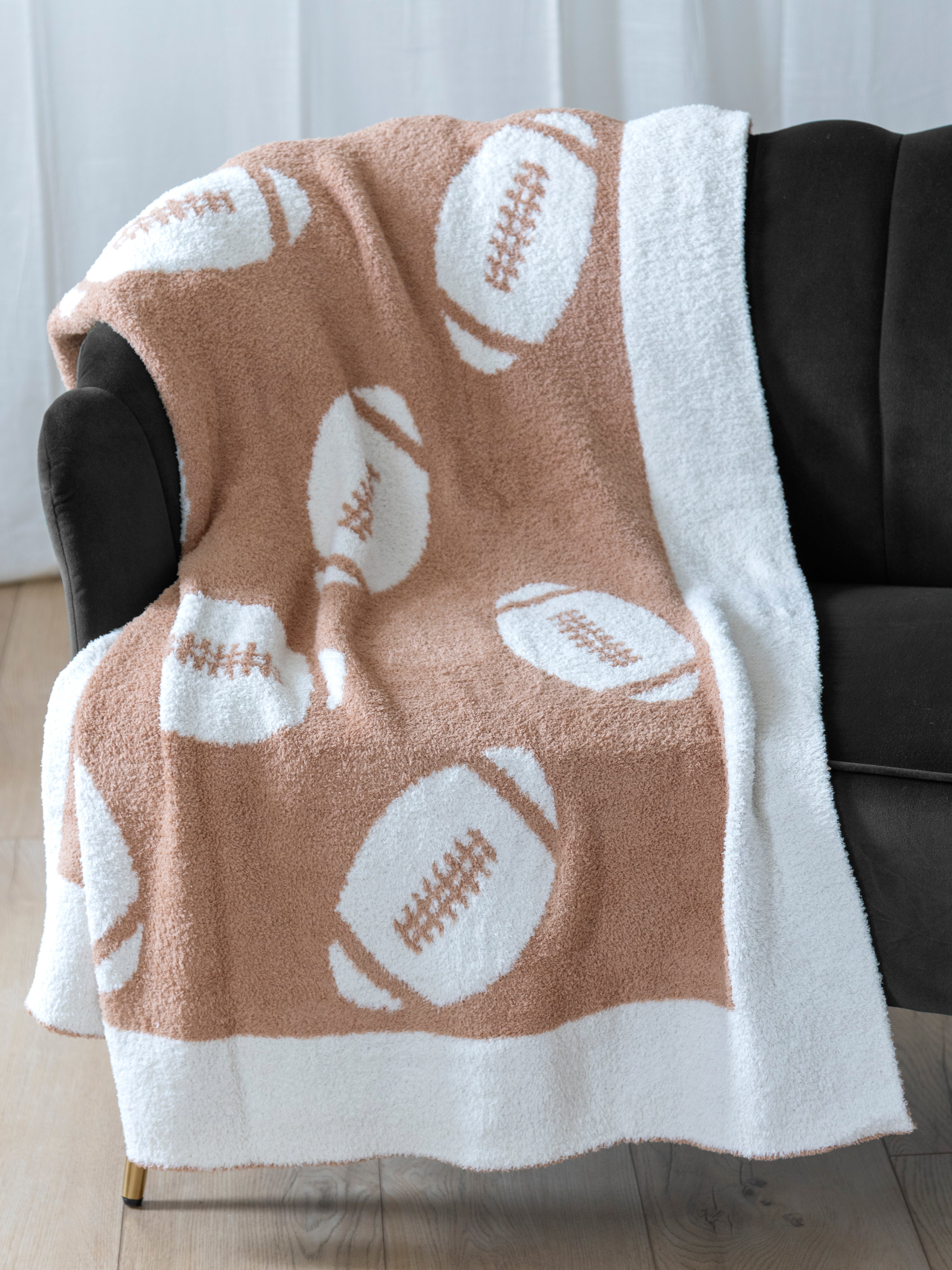 Shiraleah Game Day Reversible Throw, Tan