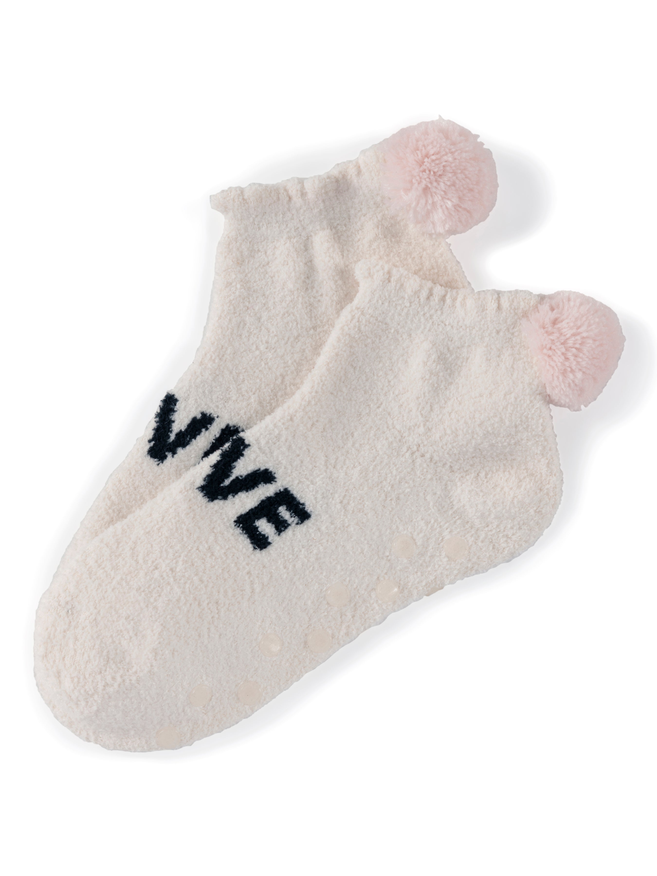 Shiraleah "Love" Home Socks, Ivory