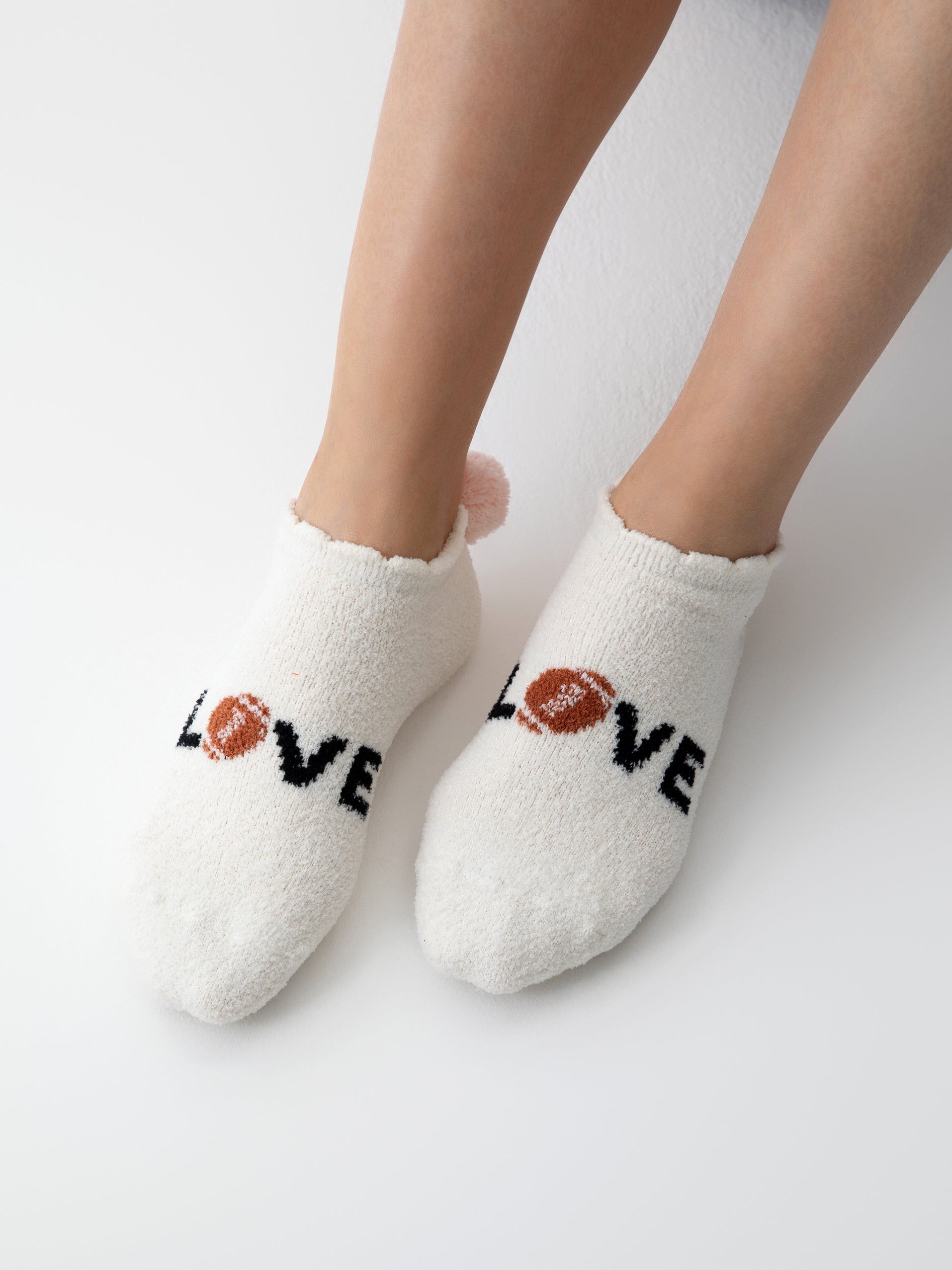 Shiraleah "Love" Home Socks, Ivory