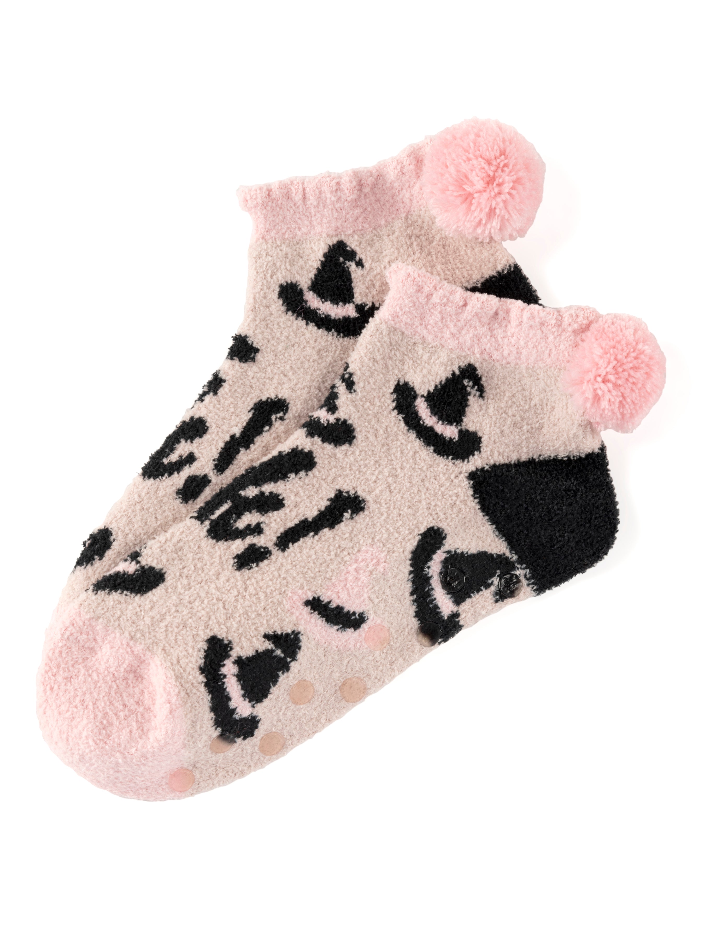 Shiraleah "Eek!" Home Socks, Blush