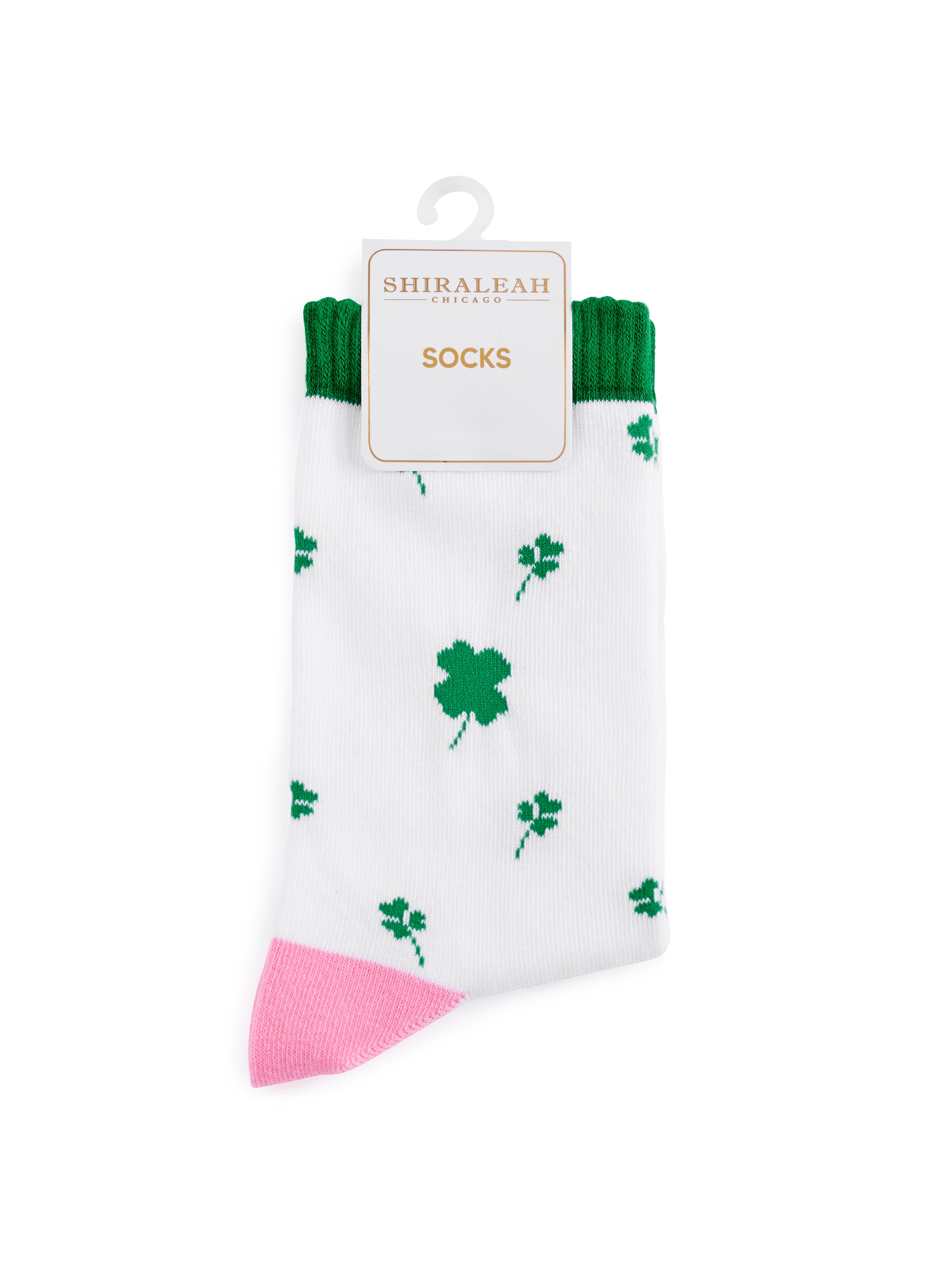 Shiraleah Lucky Shamrock Socks, Green