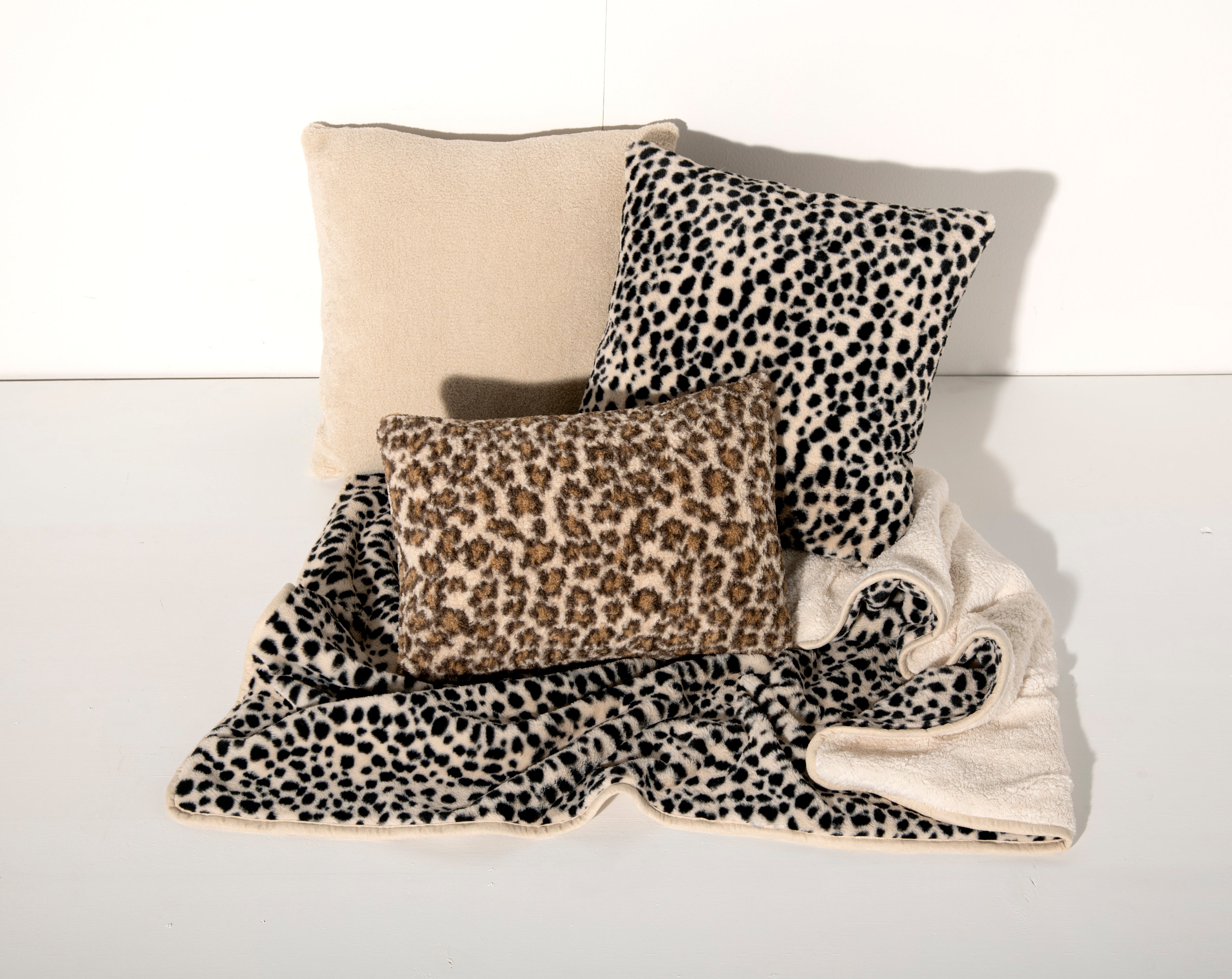 Shiraleah Avignon Sherpa Leopard Print Rectangle Pillow, Brown - FINAL SALE ONLY