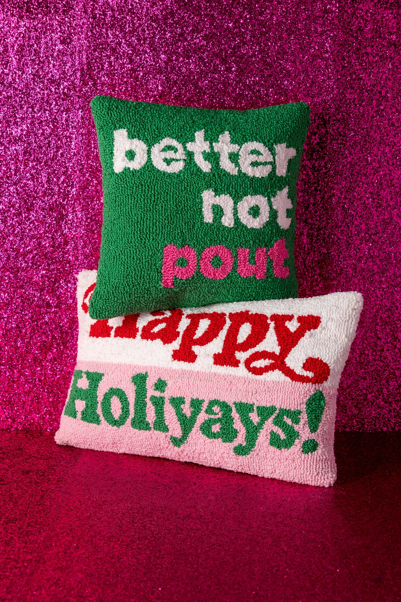 Shiraleah "Happy Holiyays!" Pillow, Multi