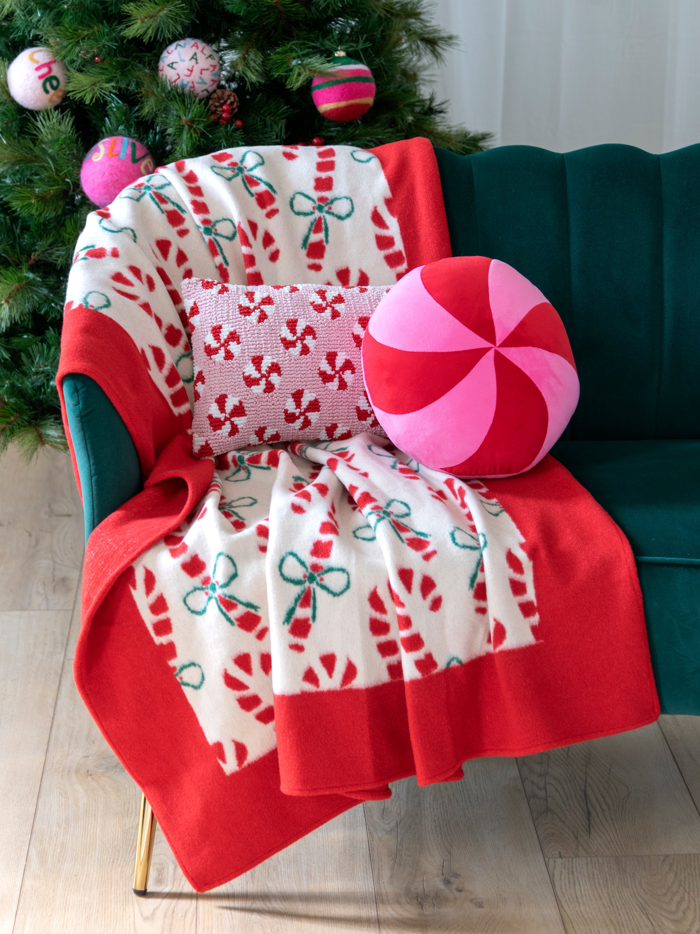 Shiraleah Candy Cane Throw, Multi